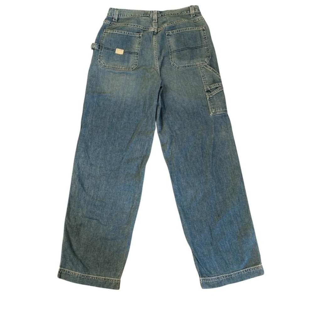 Vintage Baggy old navy carpenter cargo blue faded mens jeans